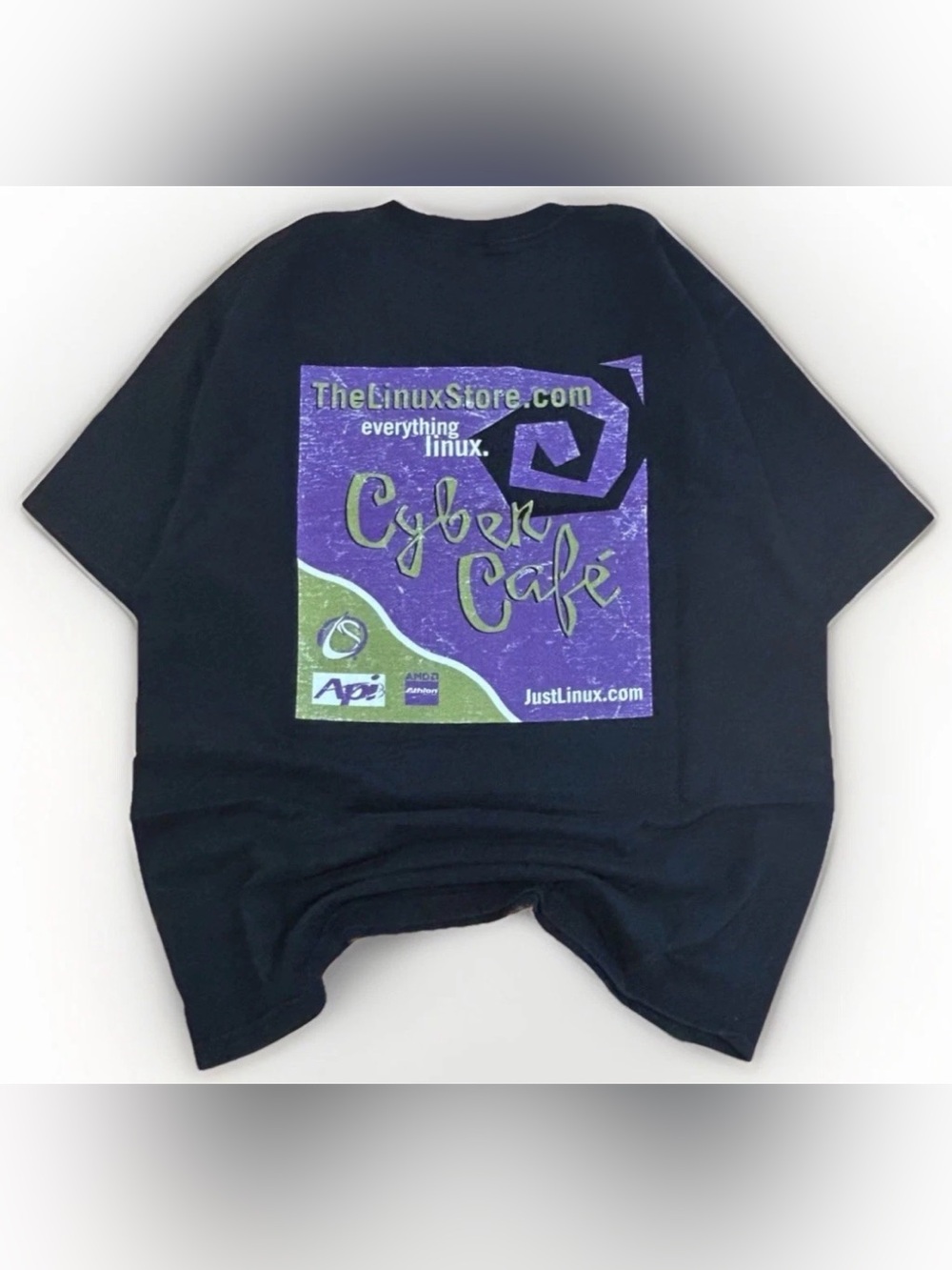 90s Linux Store T-Shirt Internet Cafe Size Large Vintage Mac Computers Retro